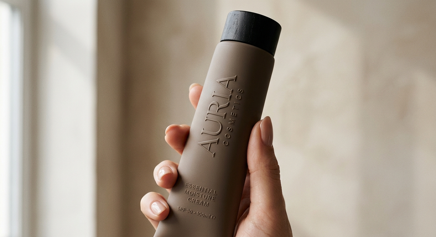 Premium custom cosmetic tube with embossed branding and soft-touch finish