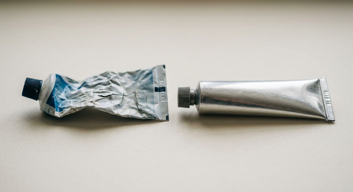Comparison of plastic laminate tube versus aluminum collapsible tube for toothpaste packaging